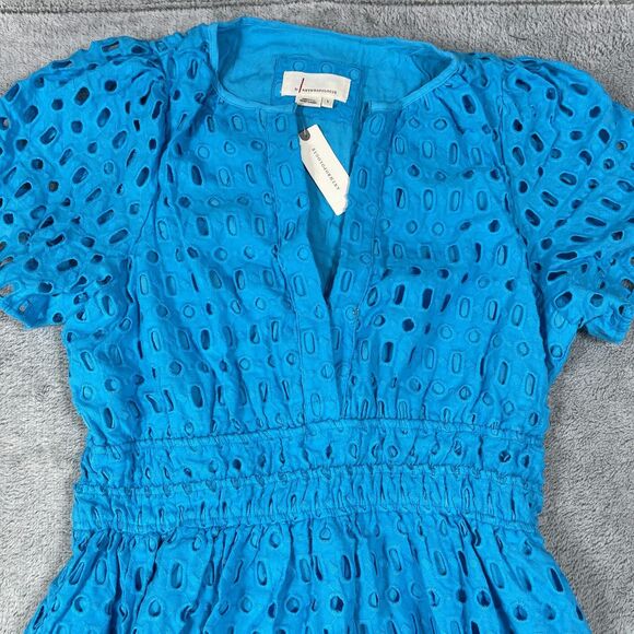 New Anthropologie Somerset Maxi Dress Blue Eyelet - Picture 3 of 13